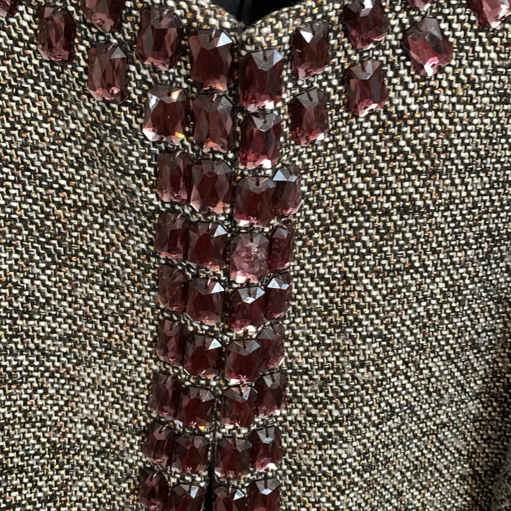 Dana Buchanan tweed jeweled and metallic blazer.‎ Worn about 3x